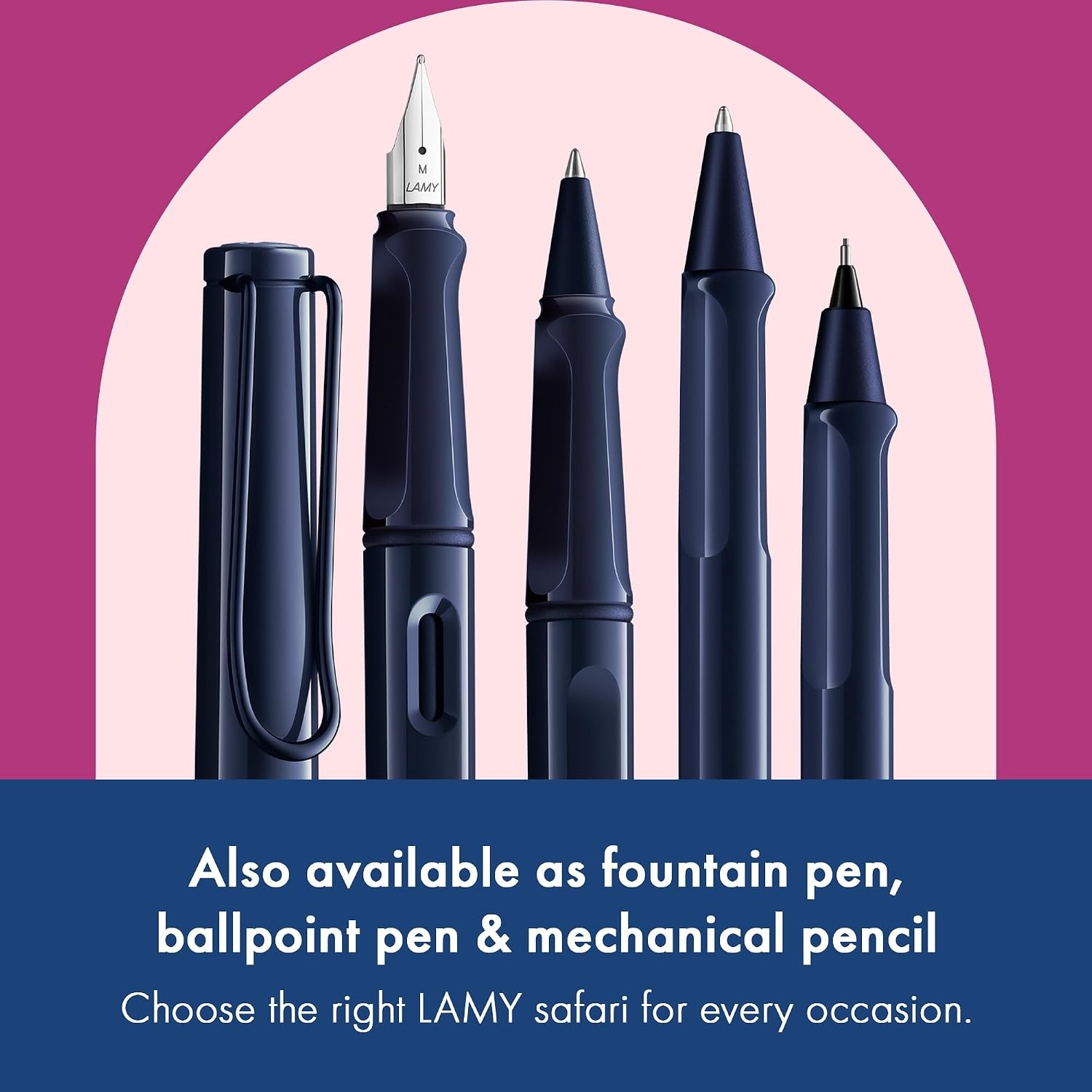 image:imageLamy safari vista Rollerball Pen with ergonomic grip amp line width M for pleasant long writing made of robust ASA plastic including rollerball refill M 63 in bluedark dusk