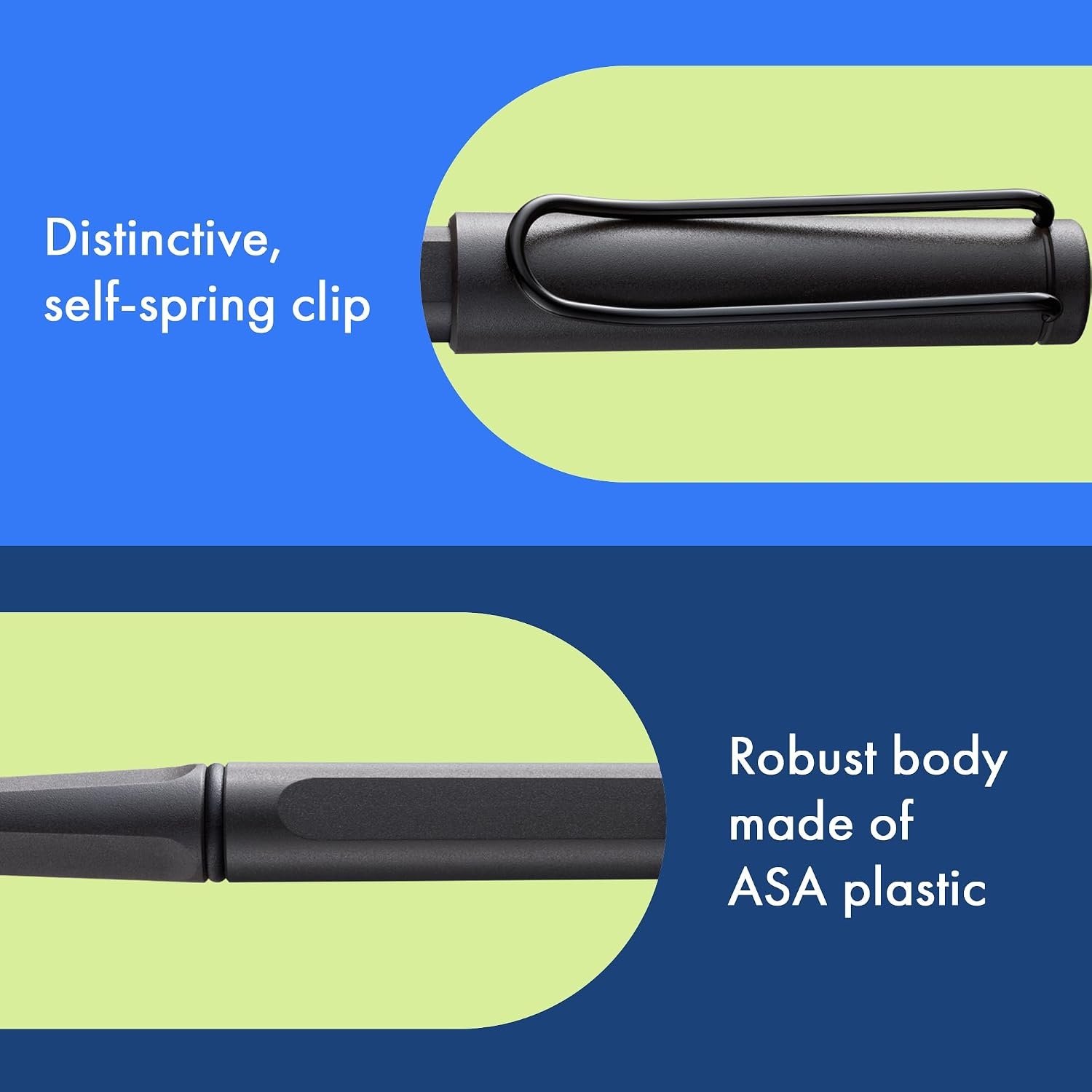 image:imageLamy safari vista Rollerball Pen with ergonomic grip amp line width M for pleasant long writing made of robust ASA plastic including rollerball refill M 63 in blueumbra