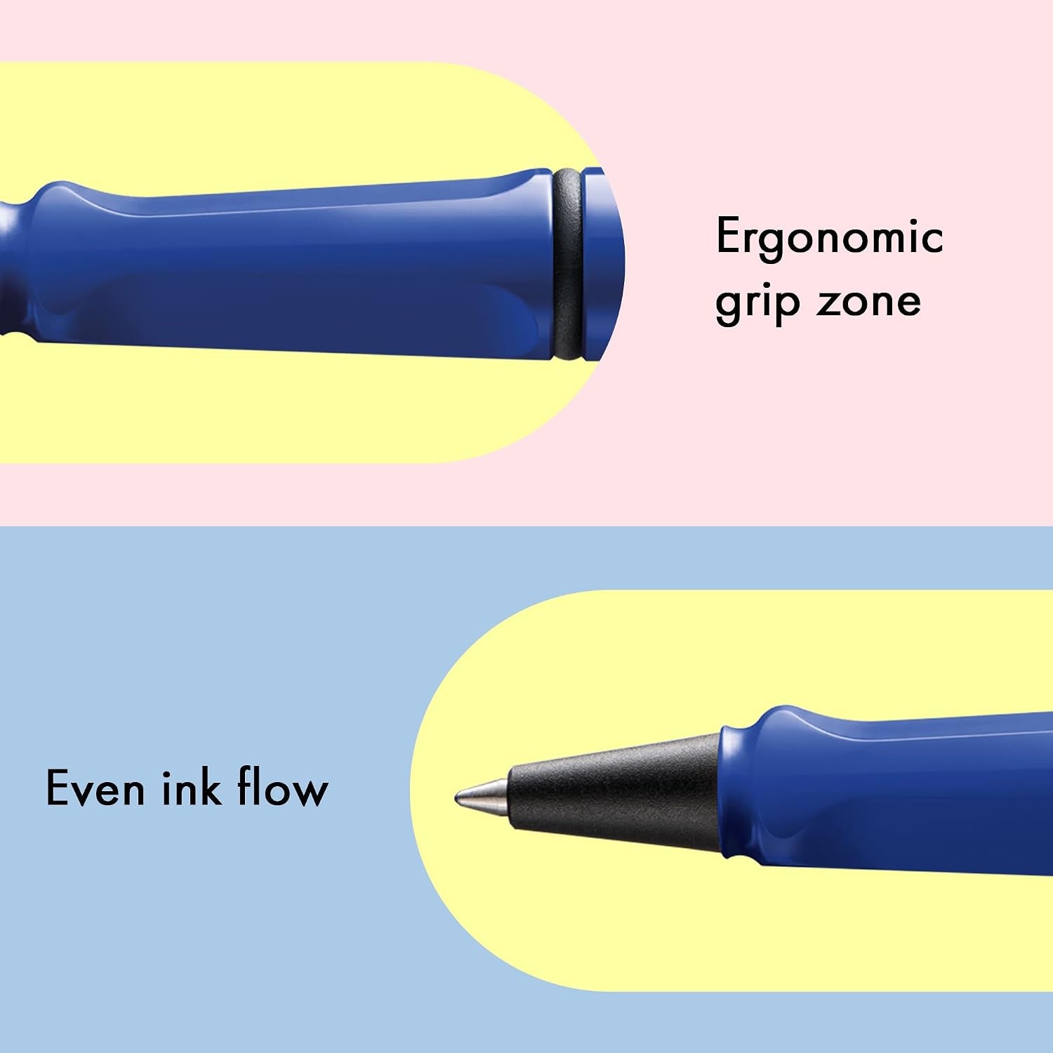 image:imageLamy safari vista Rollerball Pen with ergonomic grip amp line width M for pleasant long writing made of robust ASA plastic including rollerball refill M 63 in blueblue