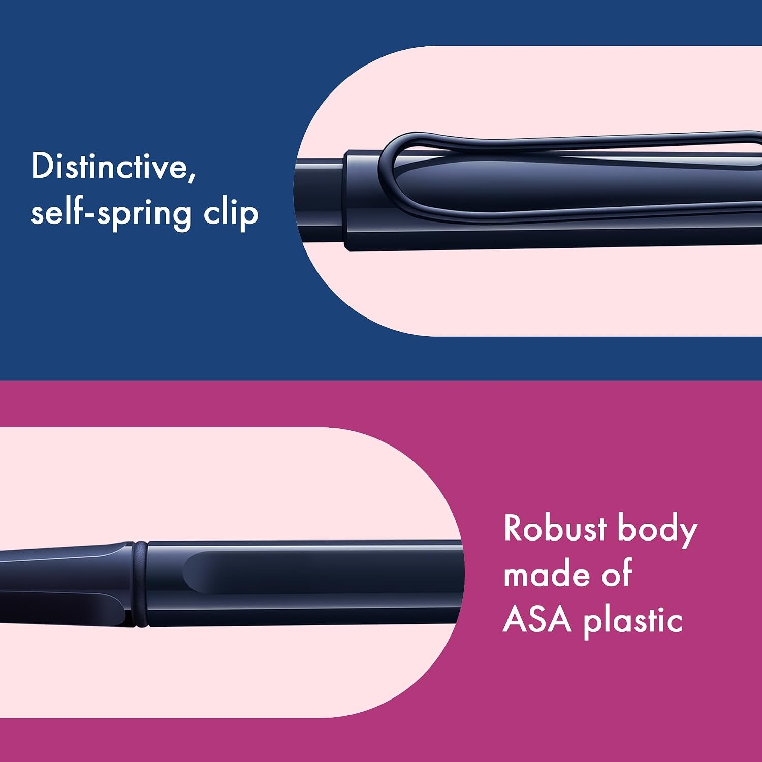 image:imageLamy safari vista Rollerball Pen with ergonomic grip amp line width M for pleasant long writing made of robust ASA plastic including rollerball refill M 63 in bluedark dusk