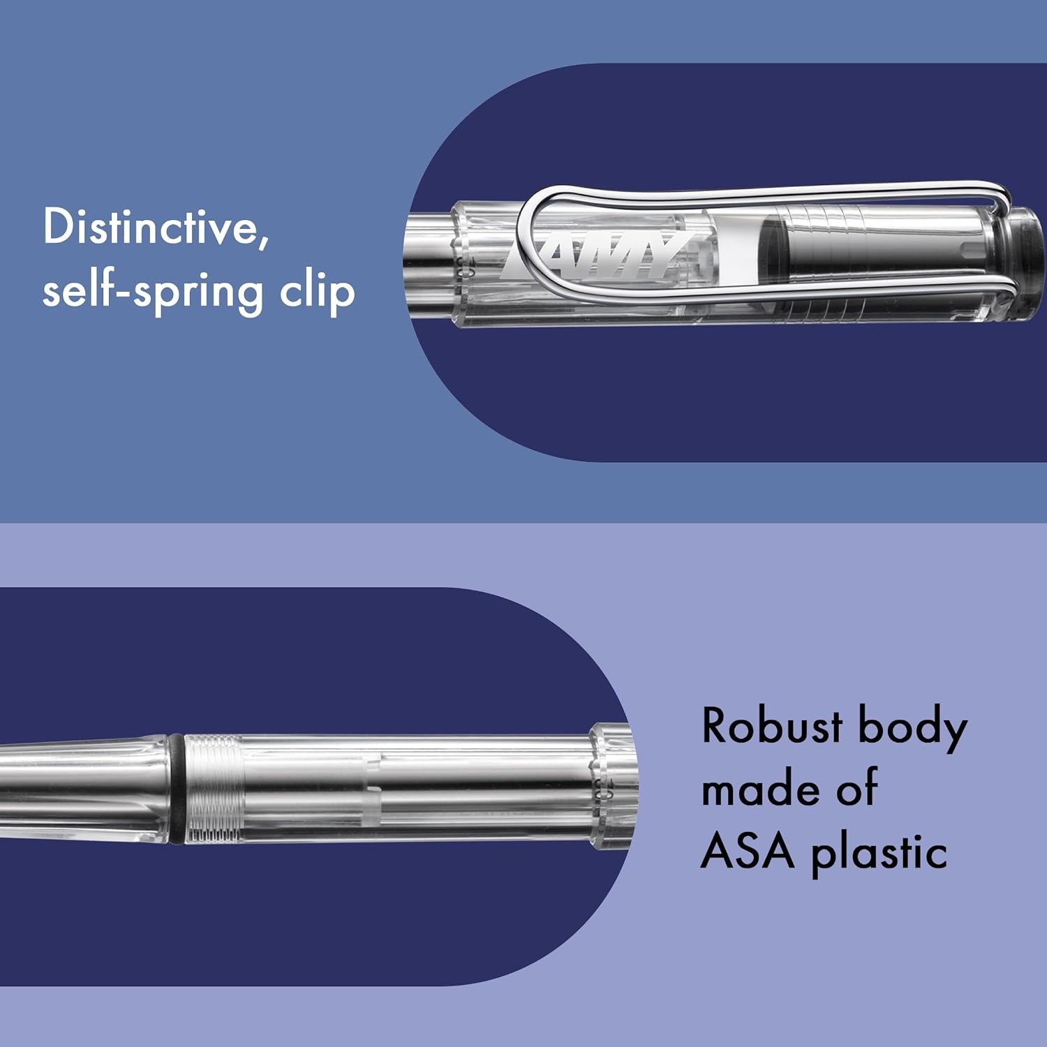 image:imageLamy safari vista Rollerball Pen with ergonomic grip amp line width M for pleasant long writing made of robust ASA plastic including rollerball refill M 63 in bluevista