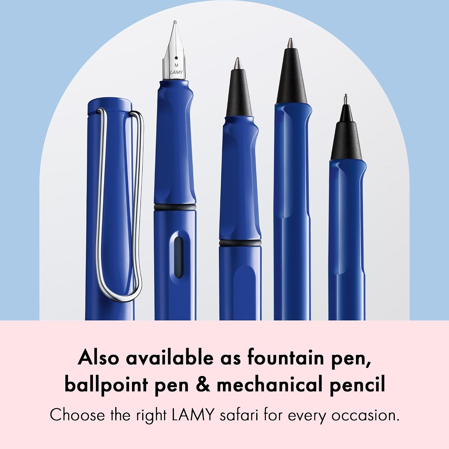 image:imageLamy safari vista Rollerball Pen with ergonomic grip amp line width M for pleasant long writing made of robust ASA plastic including rollerball refill M 63 in blueblue