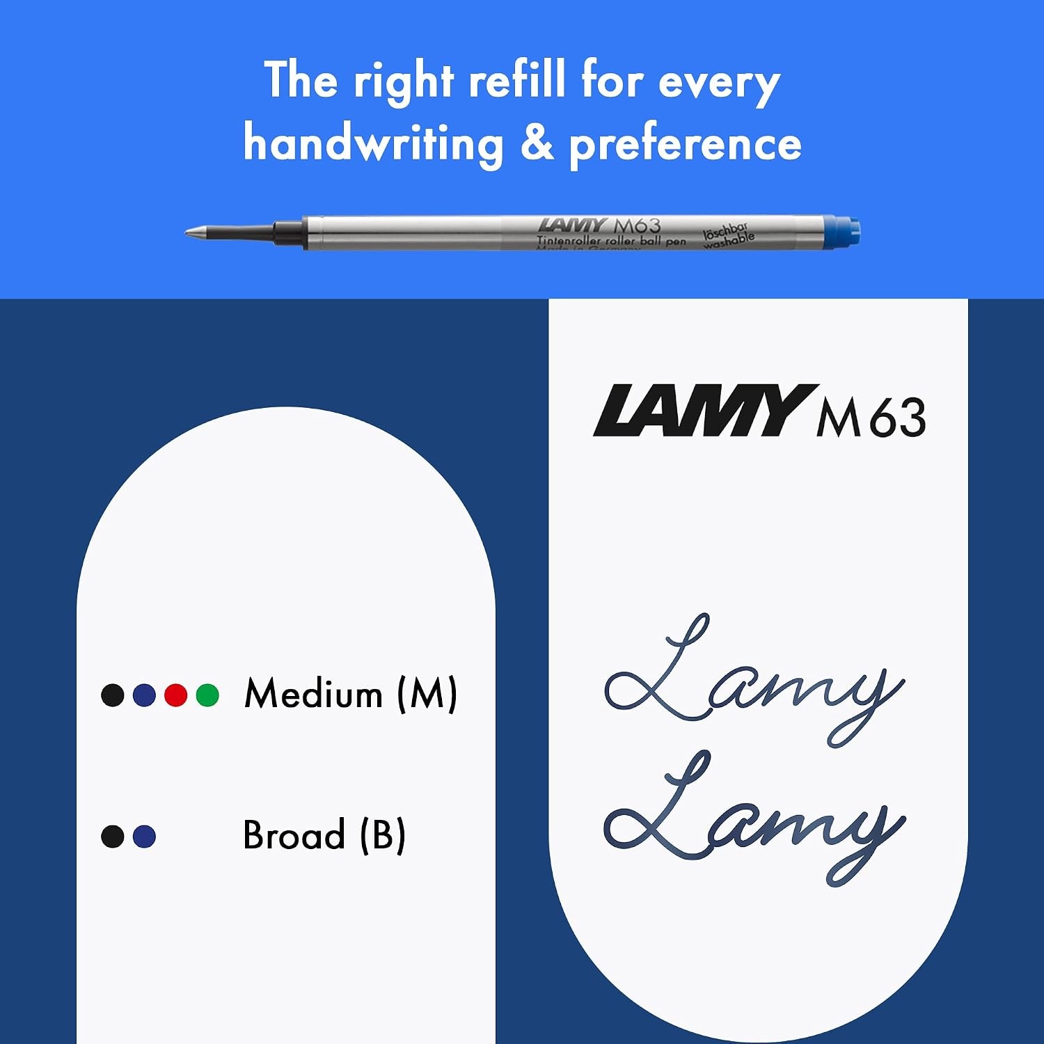image:imageLamy safari vista Rollerball Pen with ergonomic grip amp line width M for pleasant long writing made of robust ASA plastic including rollerball refill M 63 in blueumbra
