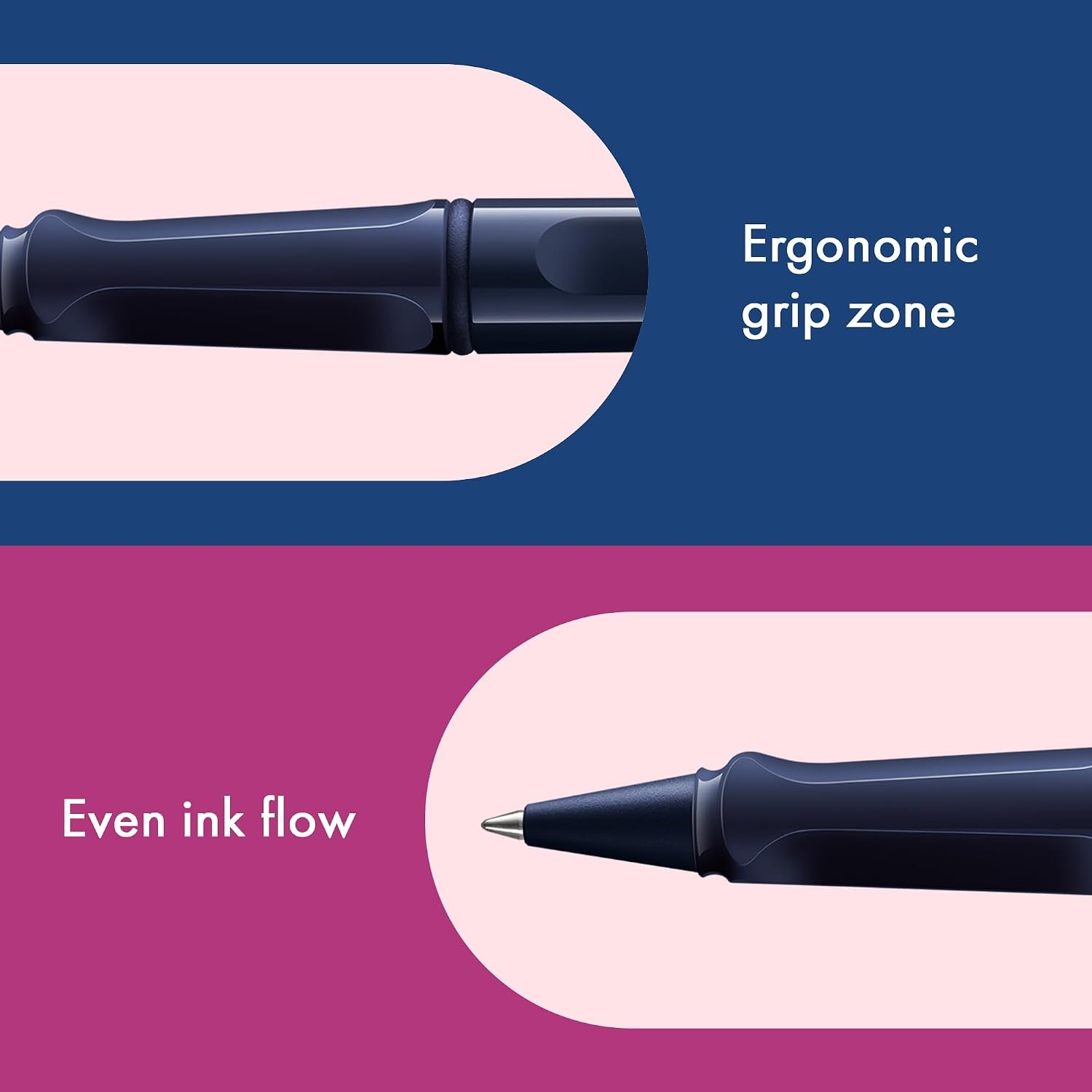 image:imageLamy safari vista Rollerball Pen with ergonomic grip amp line width M for pleasant long writing made of robust ASA plastic including rollerball refill M 63 in bluedark dusk