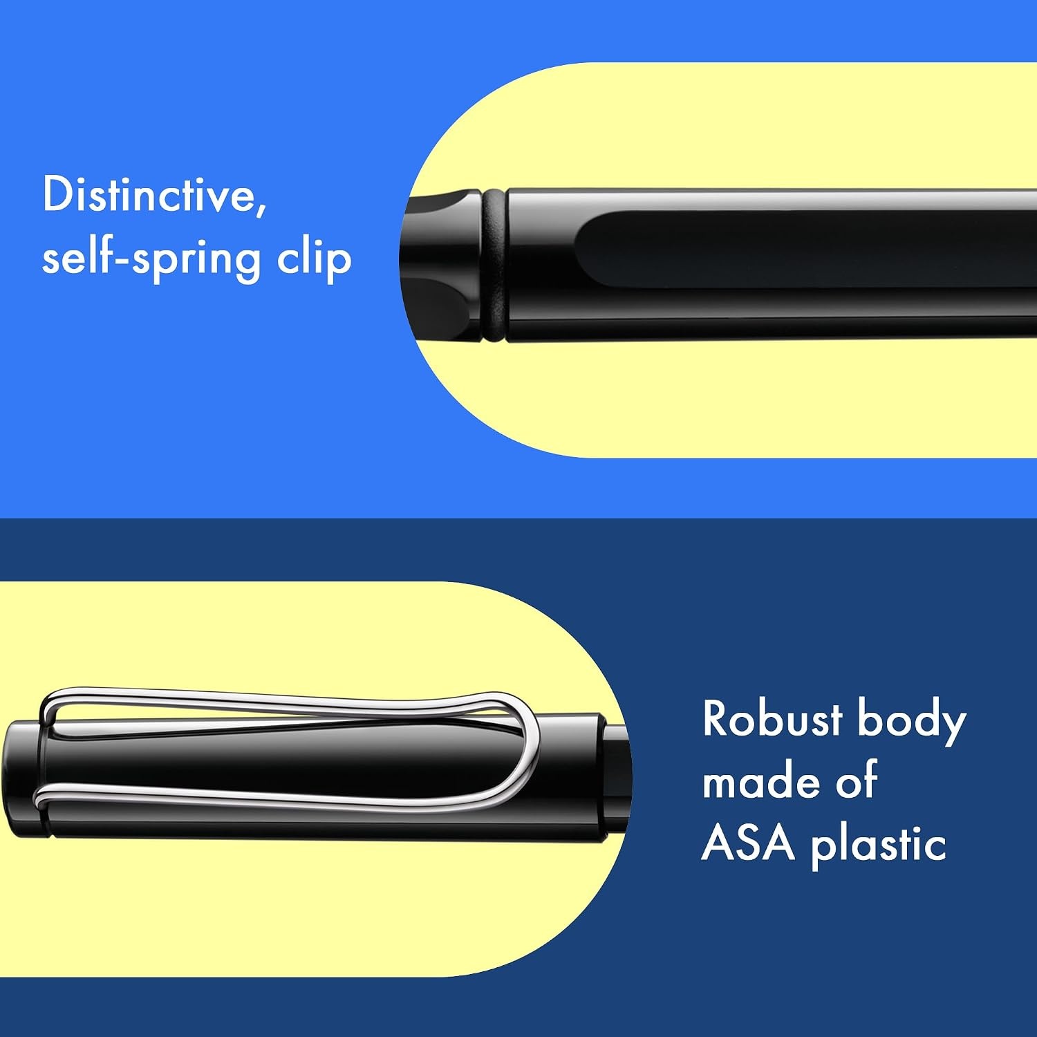 image:imageLamy safari vista Rollerball Pen with ergonomic grip amp line width M for pleasant long writing made of robust ASA plastic including rollerball refill M 63 in blueblack