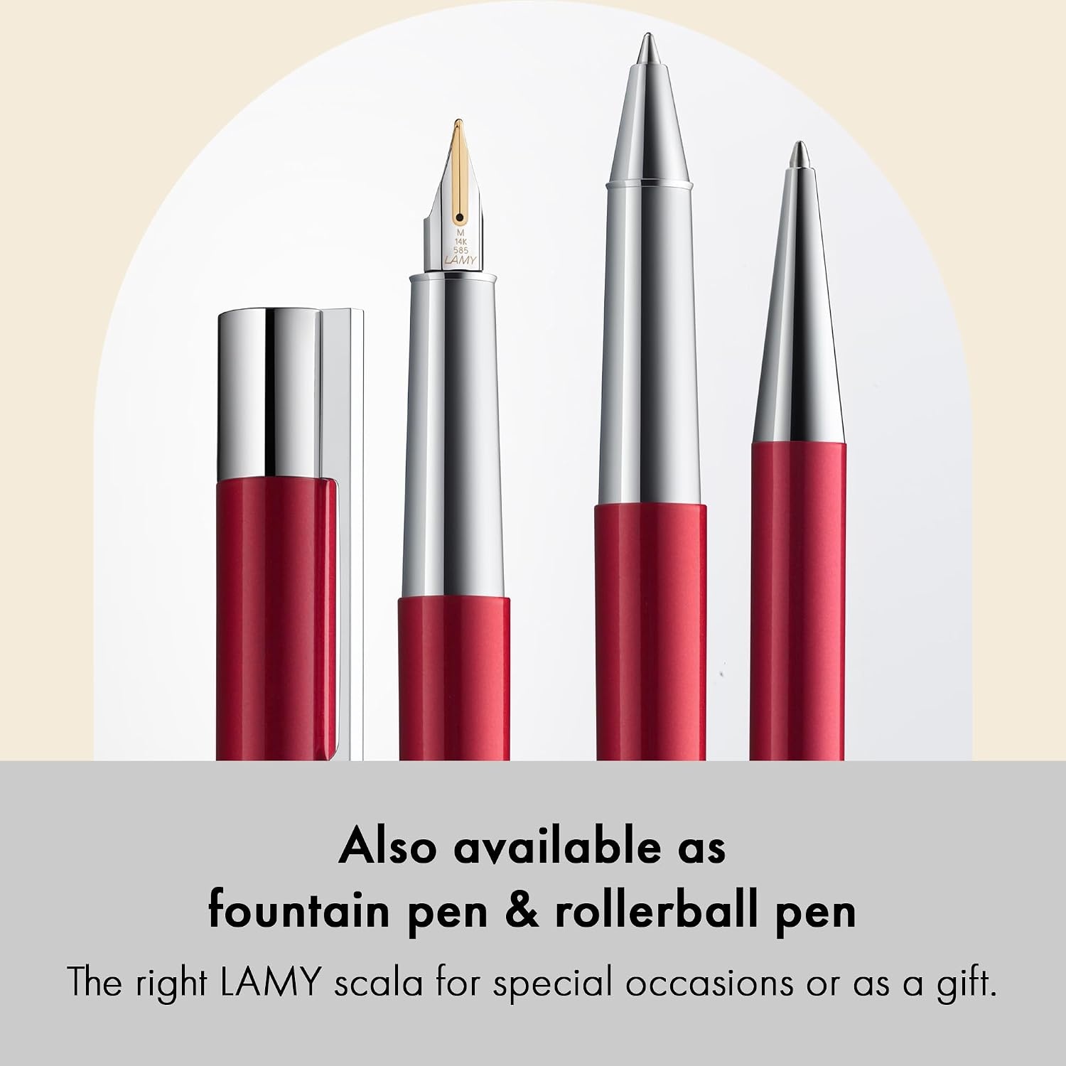 image:imageLamy scala pianored puristic Ballpoint Pen in line width M robust allmetal body amp glossy lacquer finish incl large capacity refill M 16 in blackpianored
