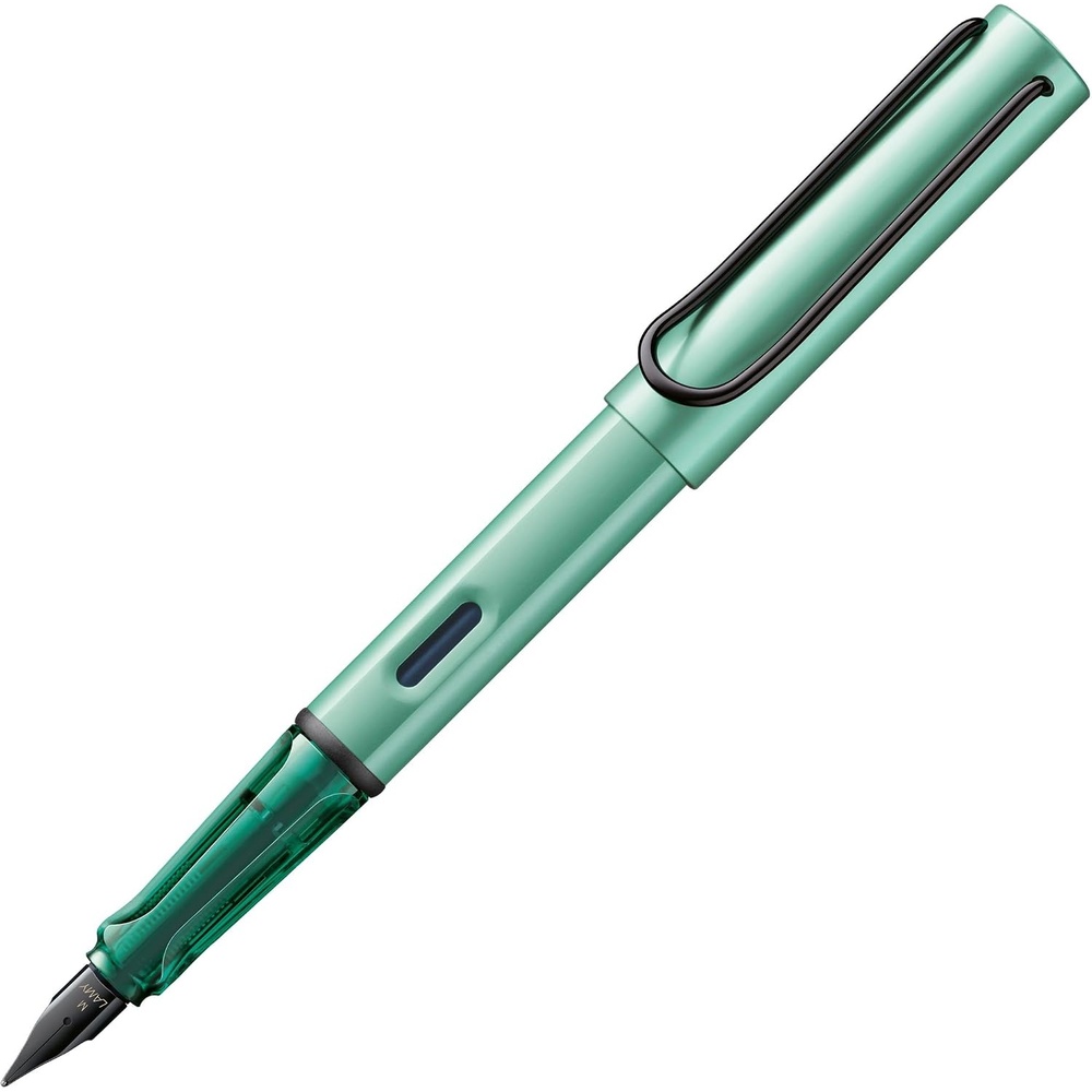 image:imageLAMY ALstar black  Fountain Pen with ergonomic grip amp black steel nib in size EF  lightweight aluminum body  including LAMY T 10 blue cartridge  RightHandedmint