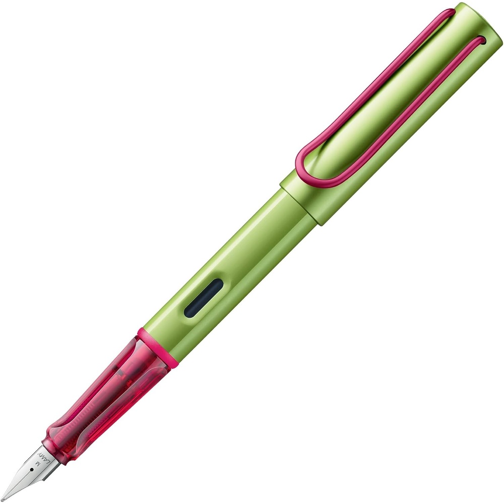 image:imageLAMY ALstar black Fountain Pen with ergonomic grip amp black steel nib in size EF lightweight aluminum body including LAMY T 10 blue cartridge RightHandeddisco