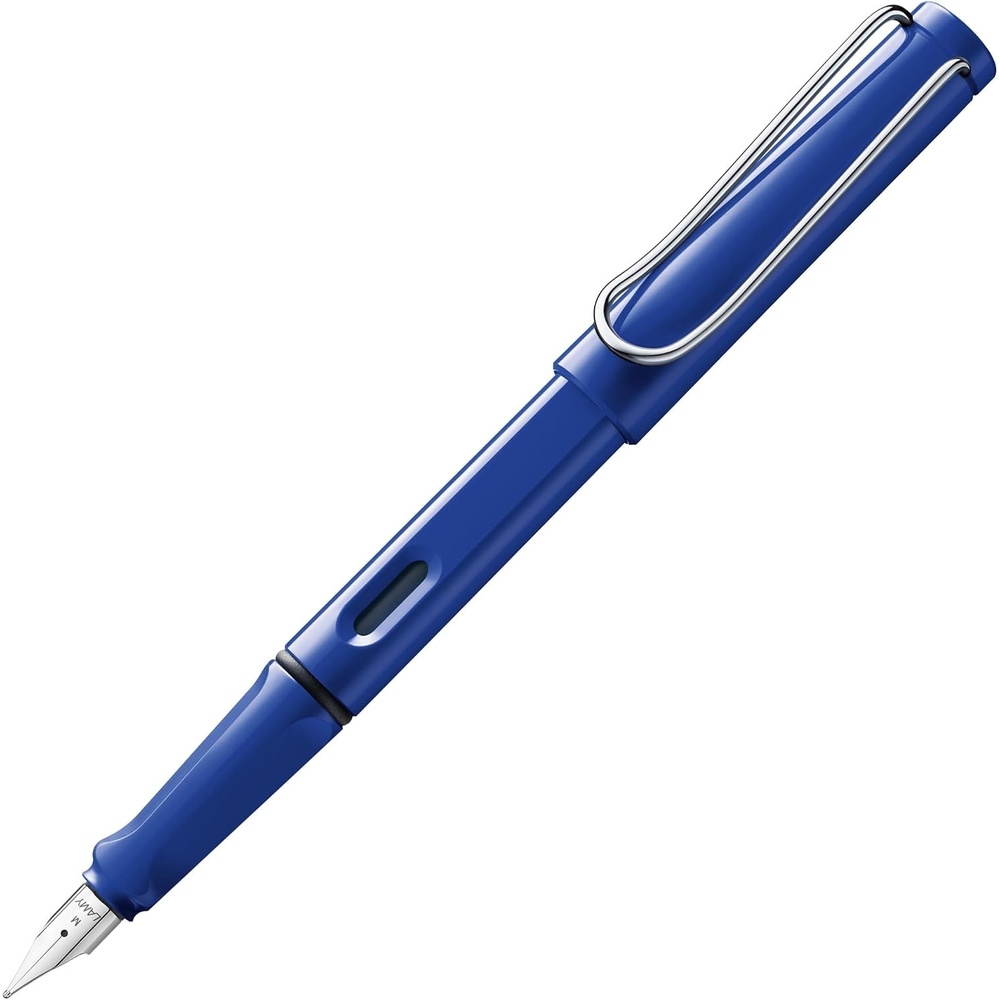 image:imageLAMY safari umbra Fountain Pen with ergonomic grip amp black steel nib in size M ideal for any Writing amp Calligraphy including LAMY T 10 blue cartridge RightHandedblue