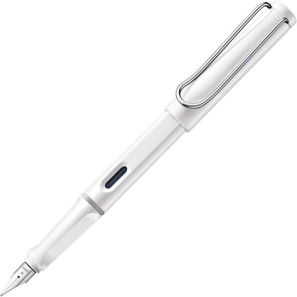 image:imageLAMY safari umbra Fountain Pen with ergonomic grip amp black steel nib in size M ideal for any Writing amp Calligraphy including LAMY T 10 blue cartridge RightHandedwhite
