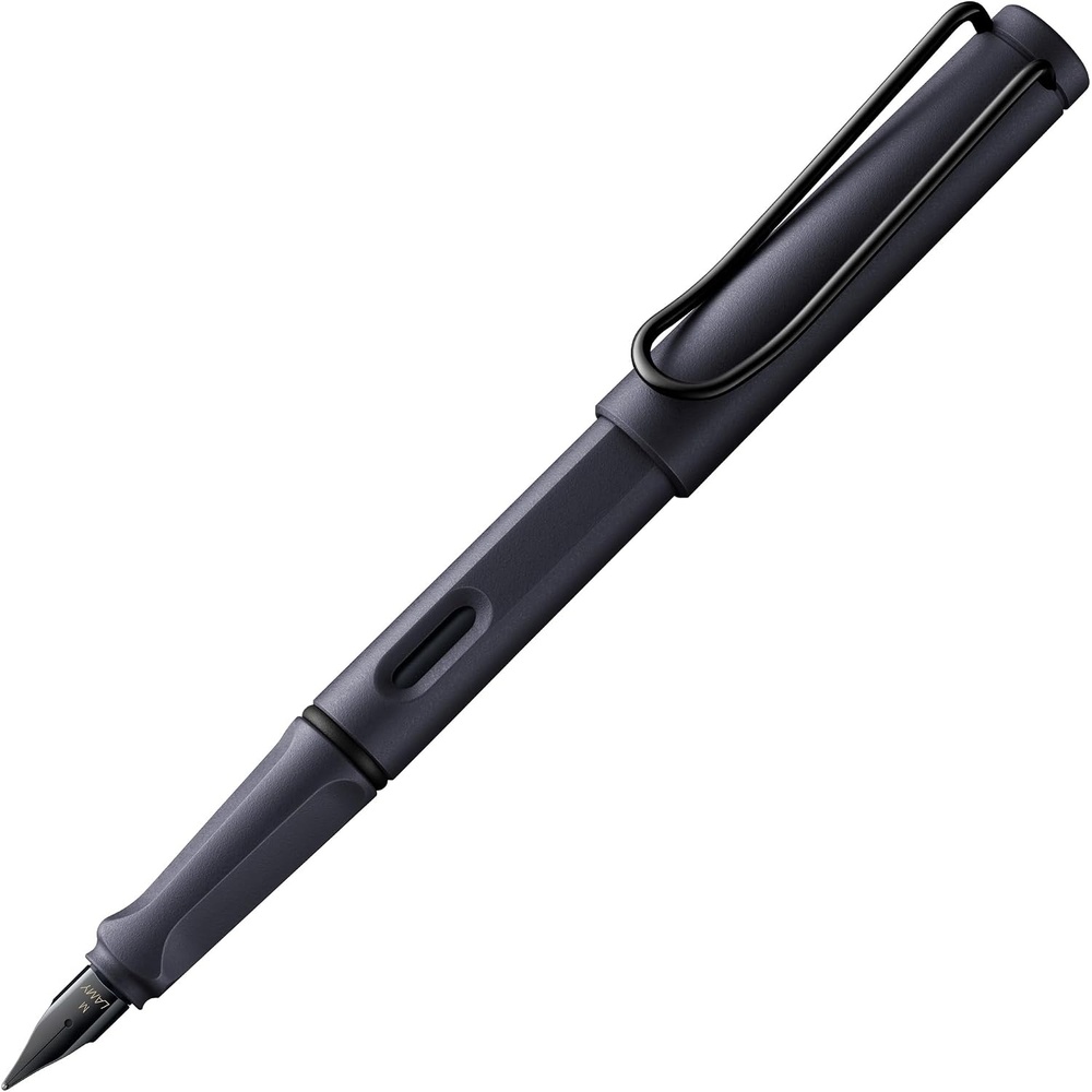 image:imageLAMY safari umbra Fountain Pen with ergonomic grip amp black steel nib in size M ideal for any Writing amp Calligraphy including LAMY T 10 blue cartridge RightHandedsteel black