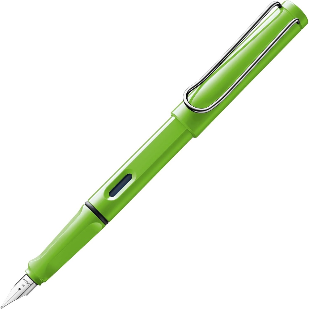 image:imageLAMY safari umbra Fountain Pen with ergonomic grip amp black steel nib in size M ideal for any Writing amp Calligraphy including LAMY T 10 blue cartridge RightHandedgreen