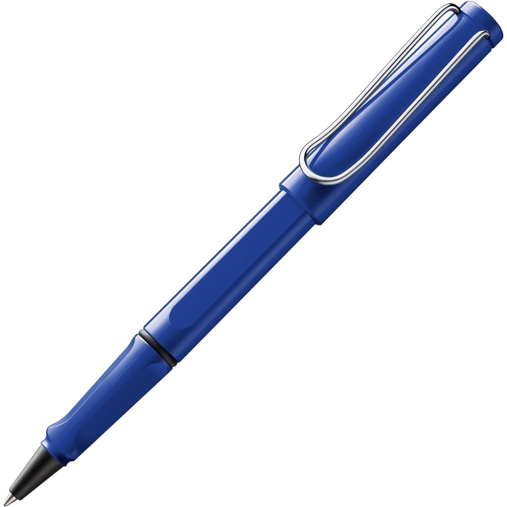 image:imageLamy safari blue  Rollerball Pen with ergonomic grip amp line width M  for pleasant long writing  made of robust ASA plastic  including rollerball refill M 63 in blueblue