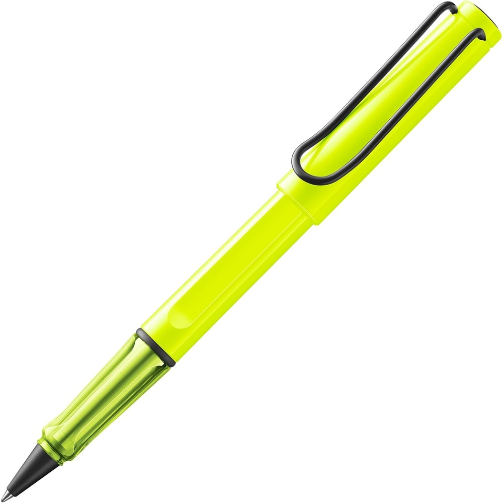 image:imageLamy safari vista Rollerball Pen with ergonomic grip amp line width M for pleasant long writing made of robust ASA plastic including rollerball refill M 63 in blueneonyellow
