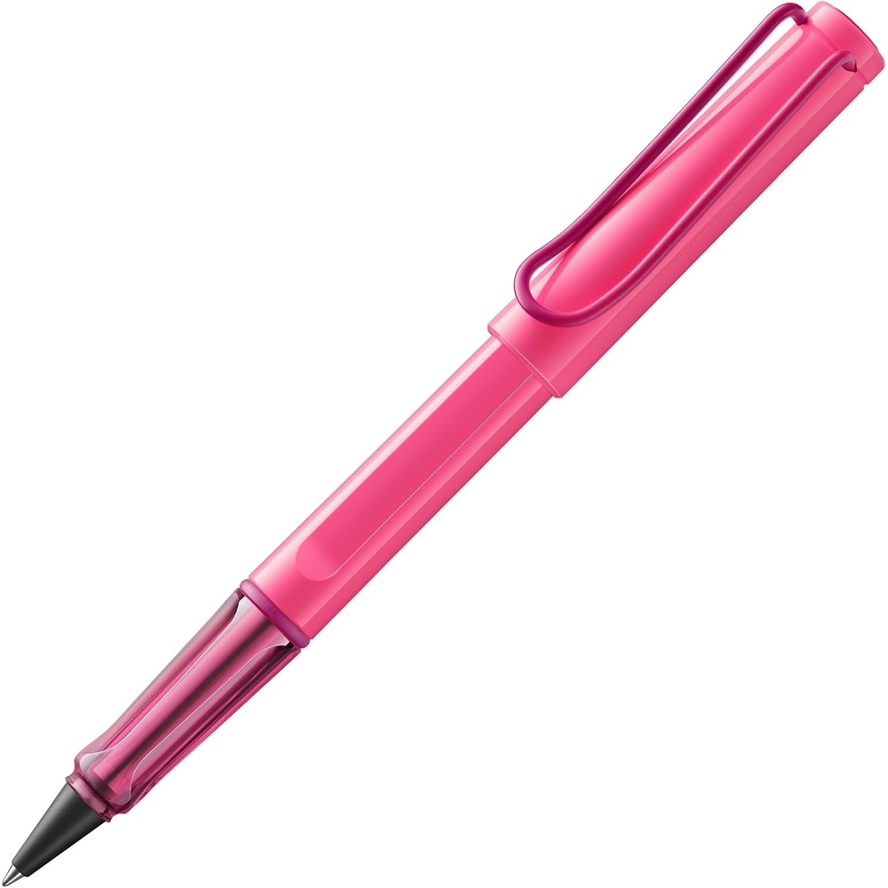 image:imageLamy safari vista Rollerball Pen with ergonomic grip amp line width M for pleasant long writing made of robust ASA plastic including rollerball refill M 63 in blueneonpink