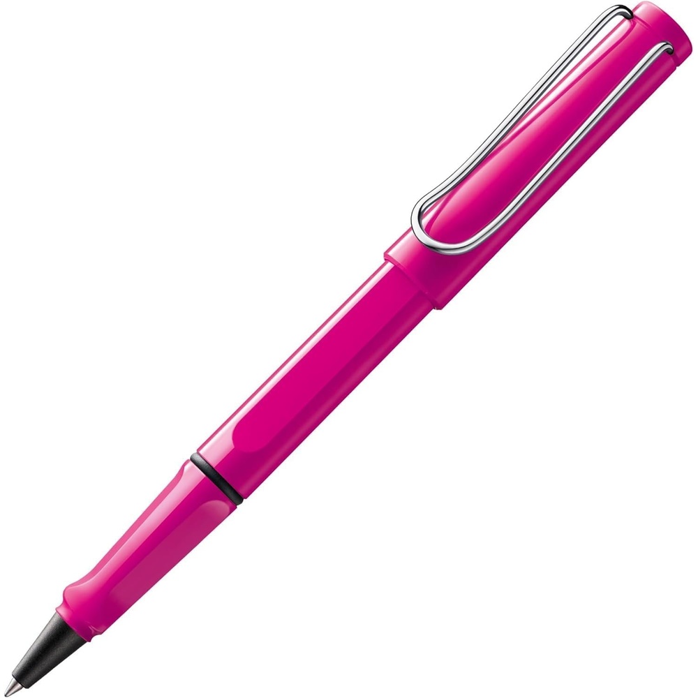 image:imageLamy safari white Rollerball Pen with ergonomic grip amp line width M for pleasant long writing made of robust ASA plastic including rollerball refill M 63 in bluepink