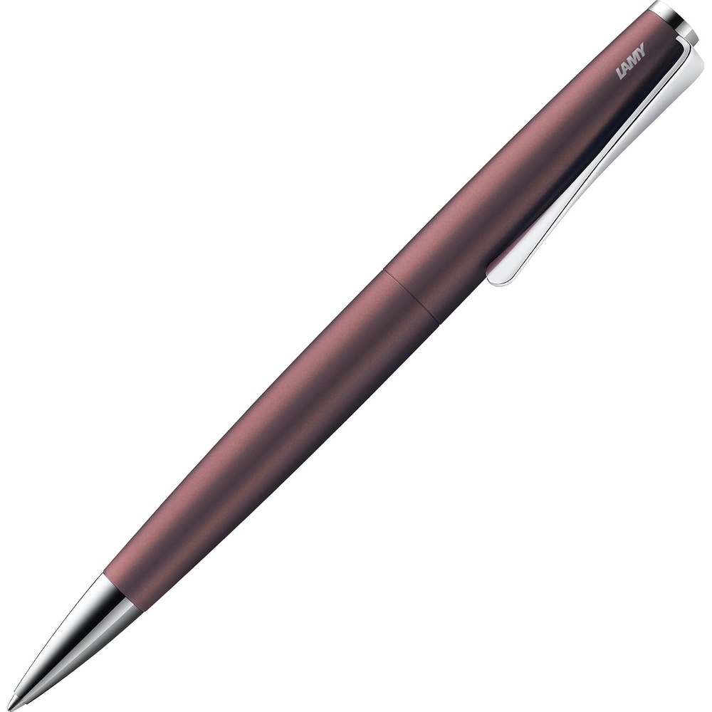 image:imageLamy studio black  ballpoint pen in elegant stainless steel casing  with propellershaped clip  incl giant refill M 16 in line width M in blackorion matt