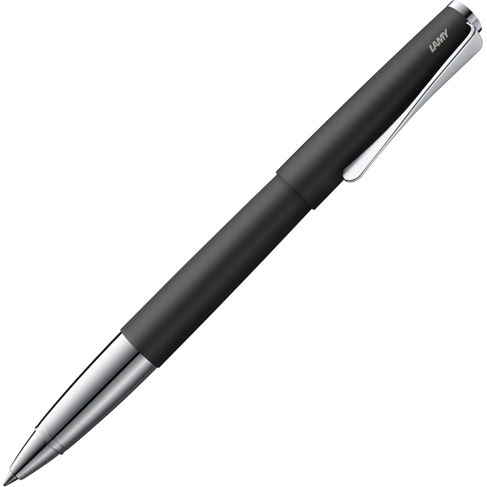 image:imageLamy studio imperialblue  rollerball pen in elegant metal barrel  with propellershaped clip amp in line width M M 63 rollerball refill in blackblack