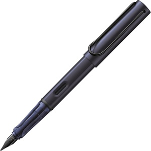 LAMY AL-star black – Fountain Pen with ergonomic grip & black steel nib in size EF – lightweight aluminum body – including LAMY T 10 blue cartridge – Right-Handed(dark dusk)