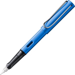 LAMY AL-star black – Fountain Pen with ergonomic grip & black steel nib in size EF – lightweight aluminum body – including LAMY T 10 blue cartridge – Right-Handed(oceanblue)