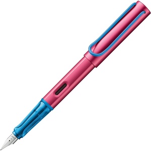 LAMY AL-star black – Fountain Pen with ergonomic grip & black steel nib in size EF – lightweight aluminum body – including LAMY T 10 blue cartridge – Right-Handed(rollerskate)