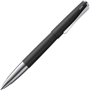Lamy studio imperialblue – rollerball pen in elegant metal barrel – with propeller-shaped clip & in line width M M 63 rollerball refill in black(black)