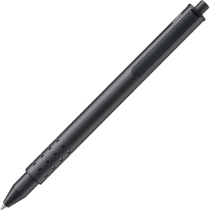 Lamy swift anthracite – modest rollerball pen with a smooth writing experience – robust metal casing & line width B M 66 rollerball refill in blue(Matte Black)