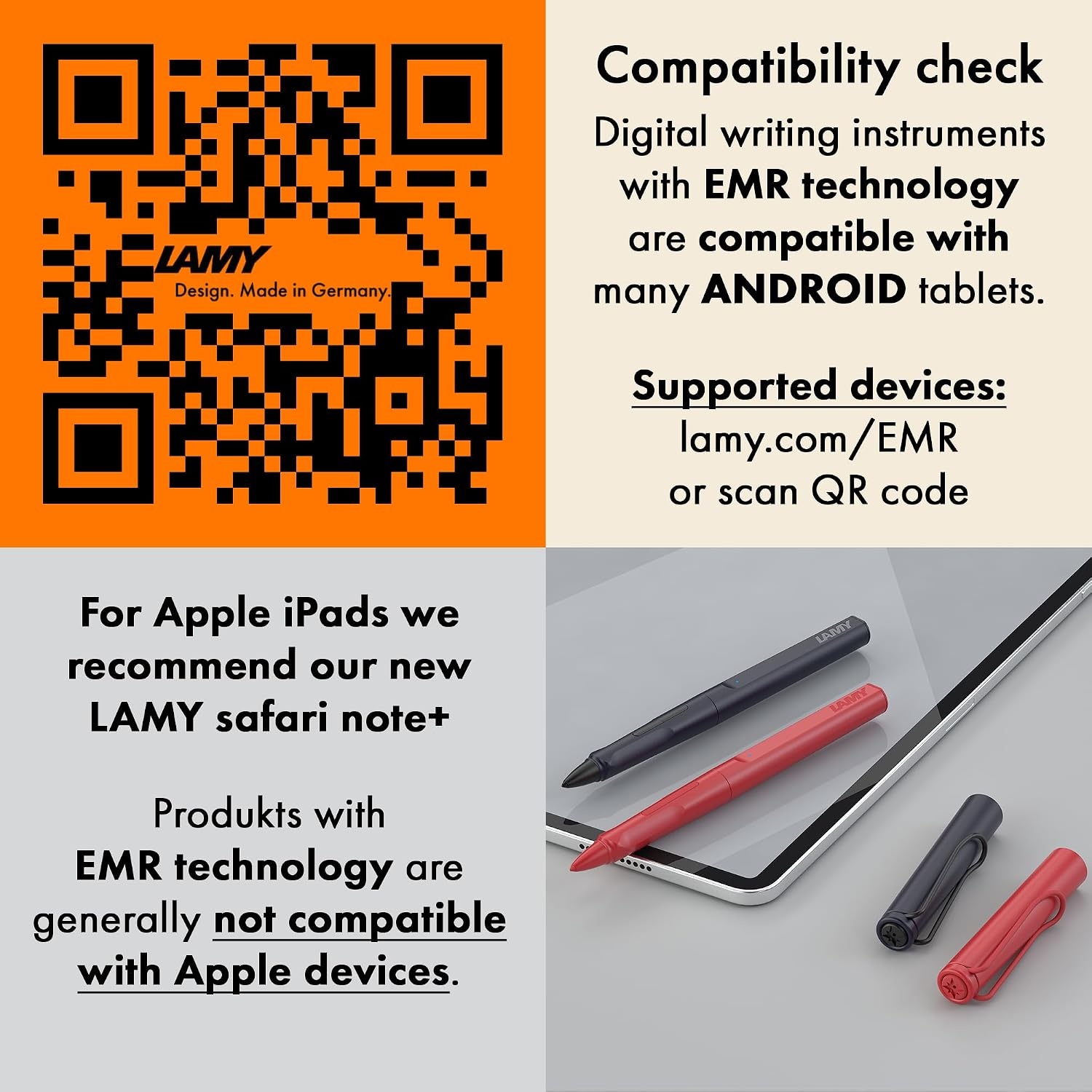image:imageLAMY ALStar EMR Black PCEL tip Stylus Pen for Many Android Devices Touchscreen Pen with Ergonomic Grip Precise Writing amp Drawing on Digital Media with Function Buttondenim