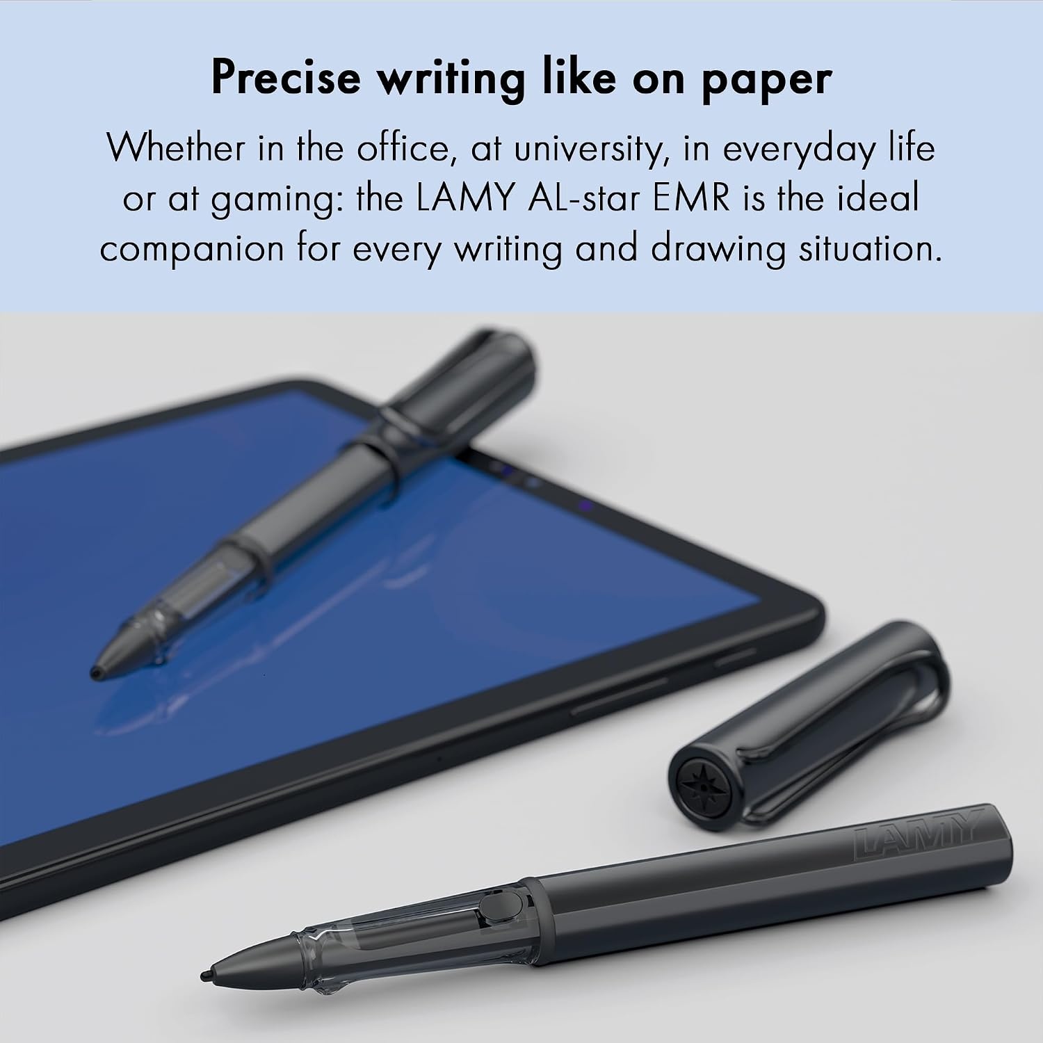 image:imageLAMY ALStar EMR Black PCEL tip Stylus Pen for Many Android Devices Touchscreen Pen with Ergonomic Grip Precise Writing amp Drawing on Digital Media with Function Buttondenim