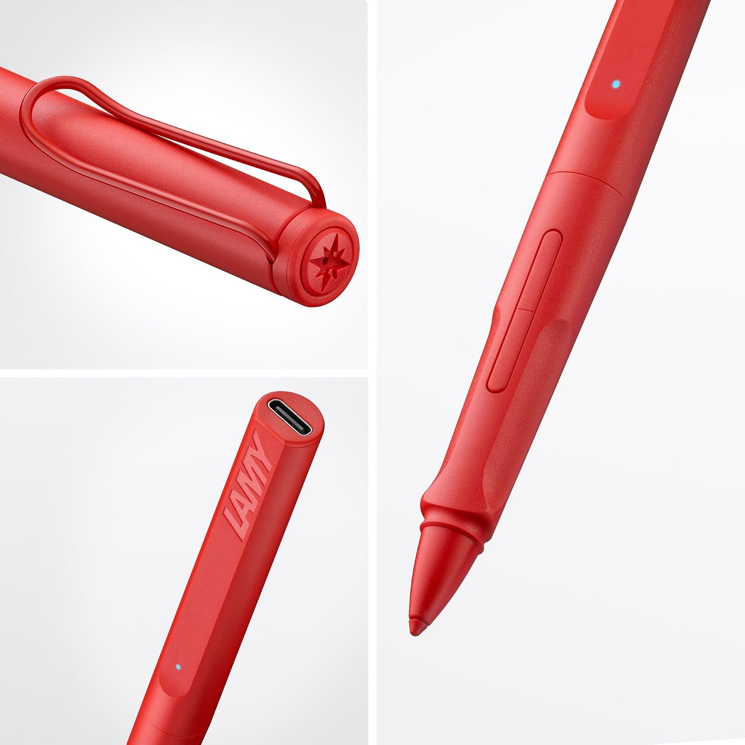 image:imageLAMY Safari Note red iPad Pen Stylus Pen with Palm Rejection tilt Sensitivity amp Ergonomic Grip Compatible with Various iPad Models amp Generations up to 10 Hours Battery Lifered