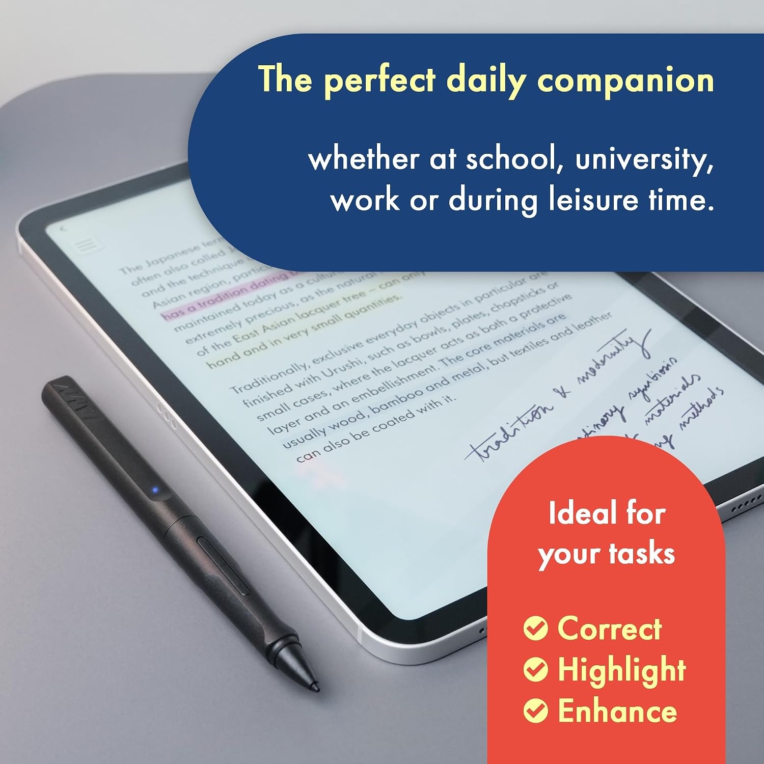 image:imageLAMY Safari Note red iPad Pen Stylus Pen with Palm Rejection tilt Sensitivity amp Ergonomic Grip Compatible with Various iPad Models amp Generations up to 10 Hours Battery Lifeall black