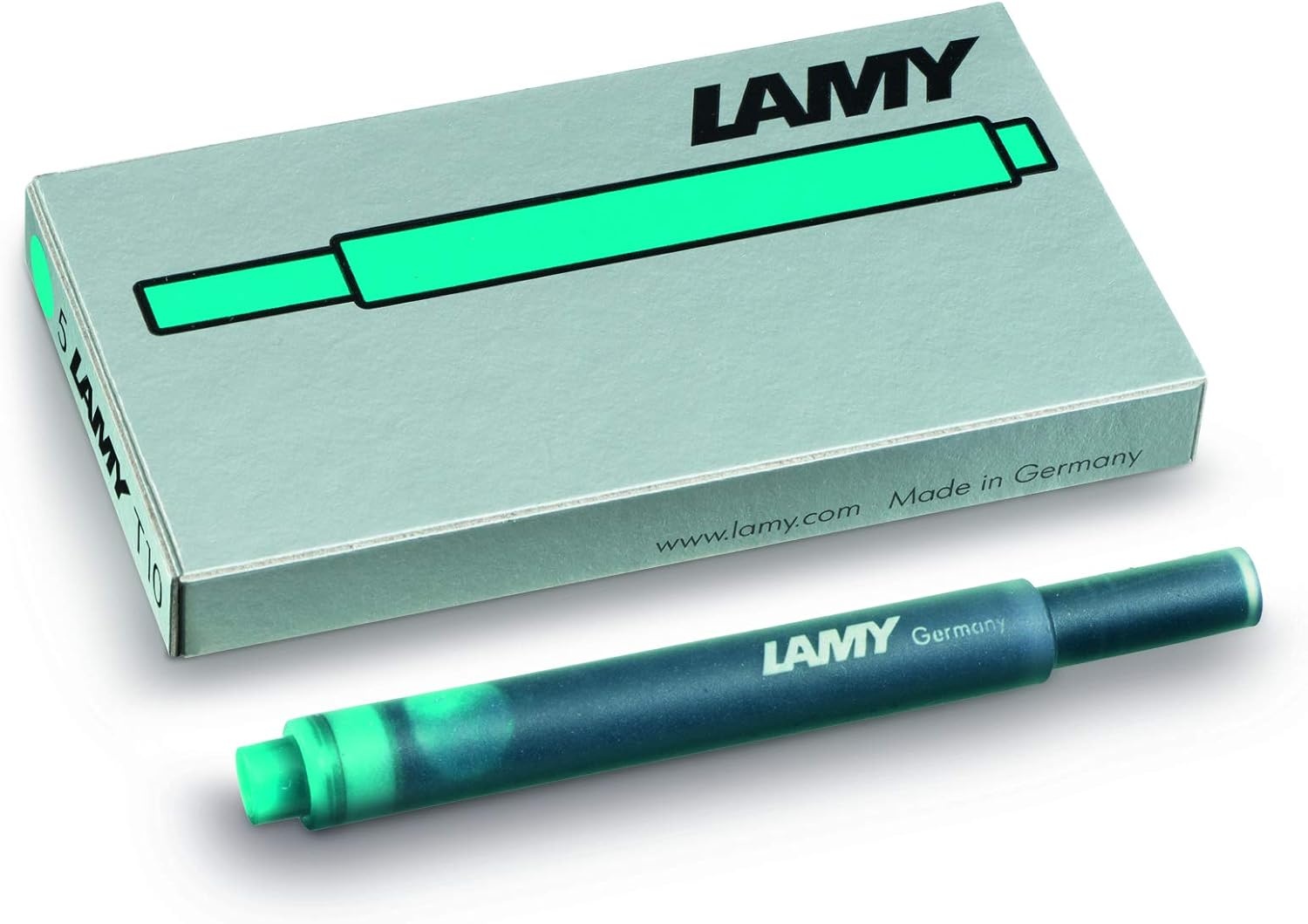 image:imageLAMY T10 Ink cartridges with Large Ink Capacity Suitable for All Lamy Fountain Pen Models Contents 125 ml per Cartridge 5 Pieces per Pack Ink Color Violetturquoise