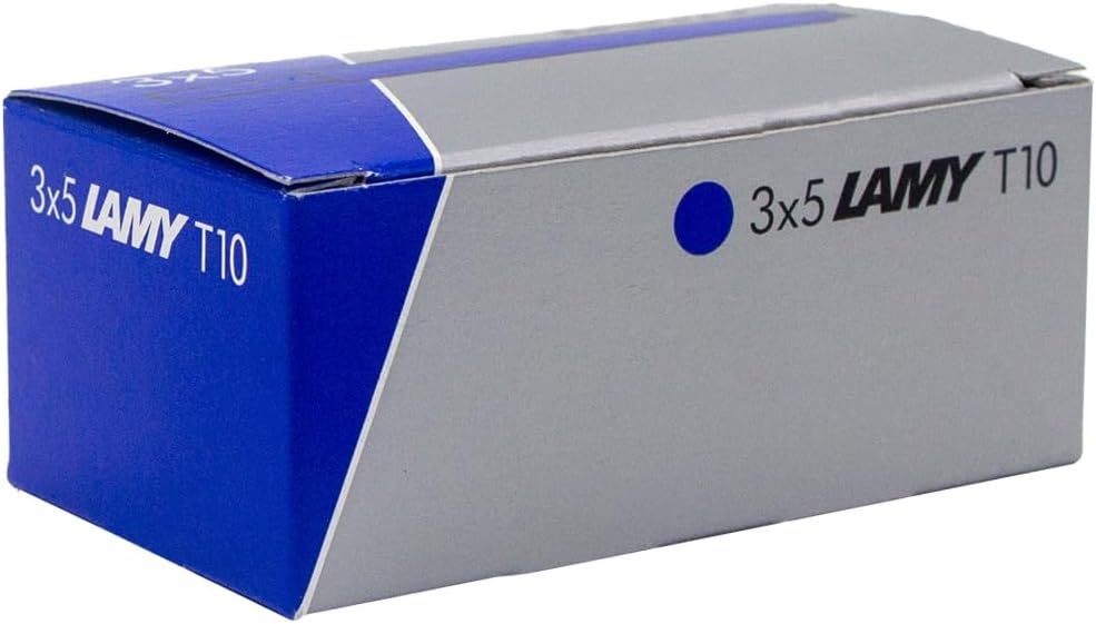 image:imageLAMY T10 Ink cartridges with Large Ink Capacity Suitable for All Lamy Fountain Pen Models Contents 125 ml per Cartridge 5 Pieces per Pack Ink Color Violetblue