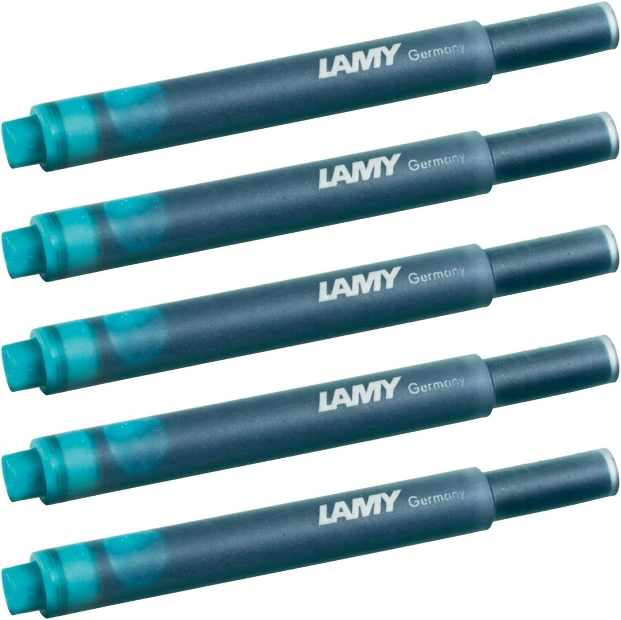 image:imageLAMY T10 Ink cartridges with Large Ink Capacity Suitable for All Lamy Fountain Pen Models Contents 125 ml per Cartridge 5 Pieces per Pack Ink Color Violetturquoise