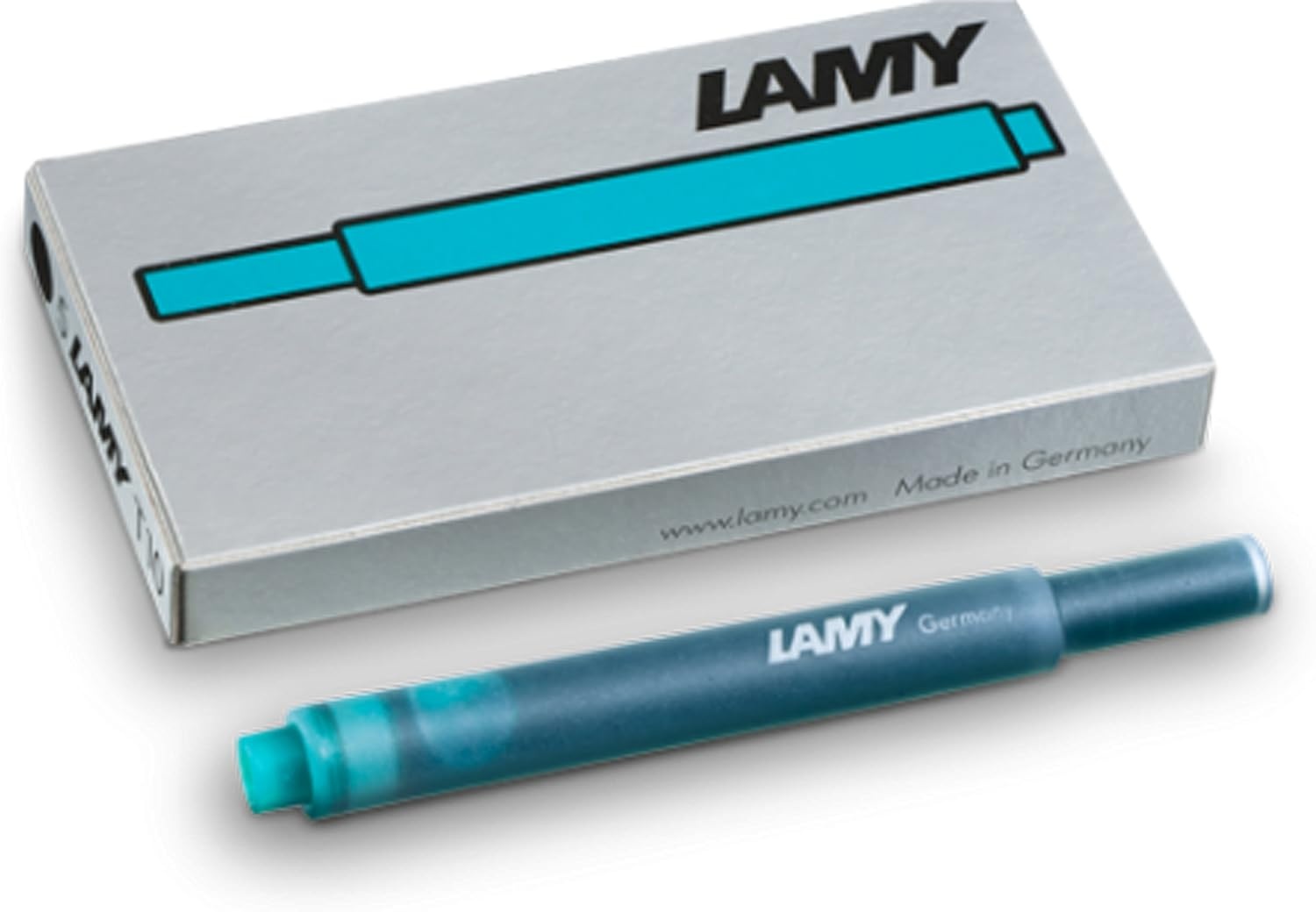 image:imageLAMY T10 Ink cartridges with Large Ink Capacity Suitable for All Lamy Fountain Pen Models Contents 125 ml per Cartridge 5 Pieces per Pack Ink Color Violetturquoise