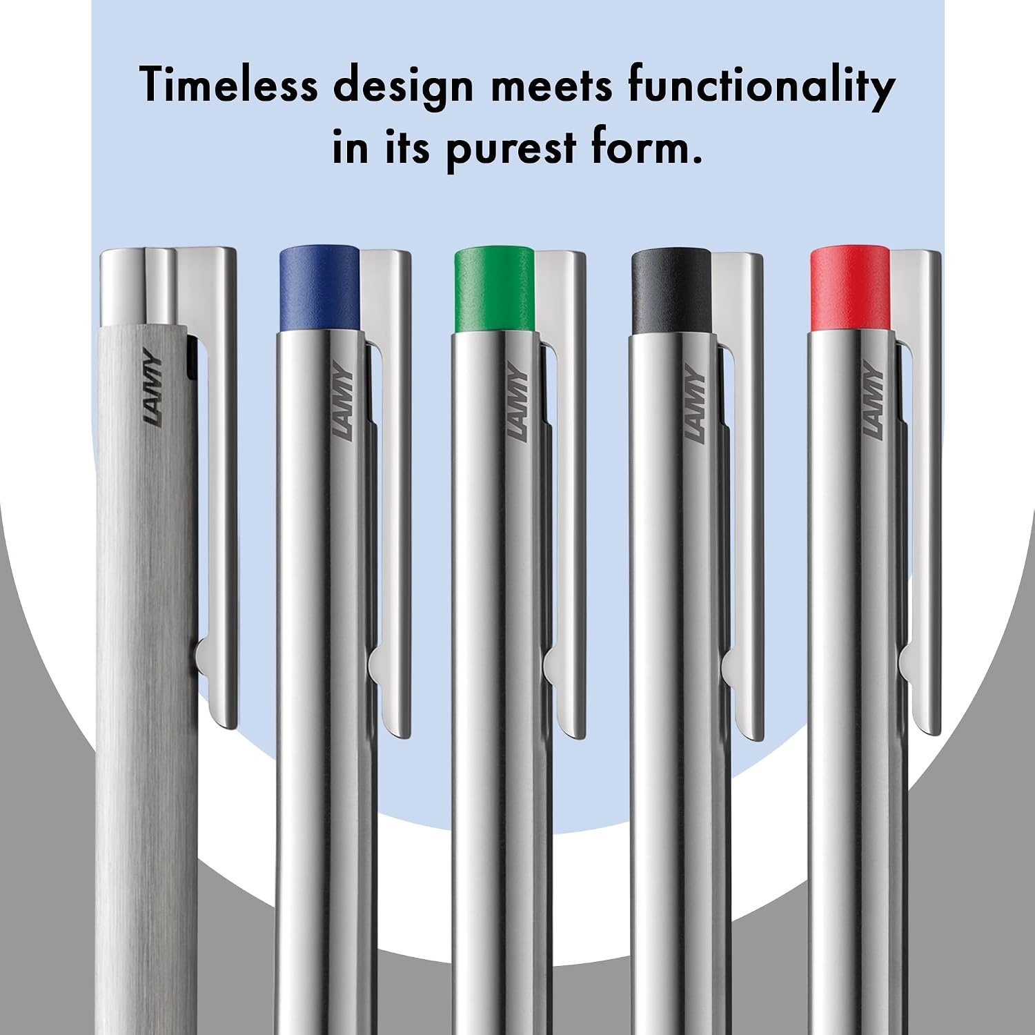 image:imageLAMY logo brushed timeless Mechanical Pencil with high functionality amp case made of robust stainless steel including LAMY M 40 fineline refill 07 mmmatt blue