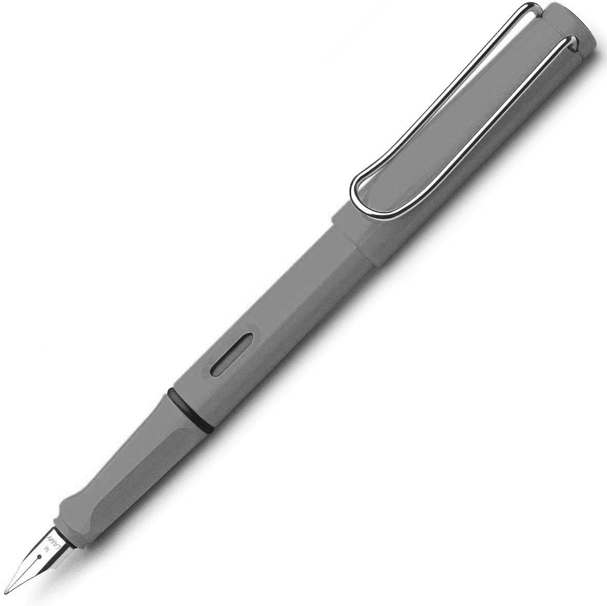 image:imageLAMY safari vista Fountain Pen with ergonomic grip amp polished steel nib in size M ideal for any Writing amp Calligraphy including LAMY T 10 blue cartridge RightHandedCharcoal