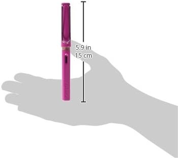 image:imageLAMY safari vista Fountain Pen with ergonomic grip amp polished steel nib in size M ideal for any Writing amp Calligraphy including LAMY T 10 blue cartridge RightHandedpink