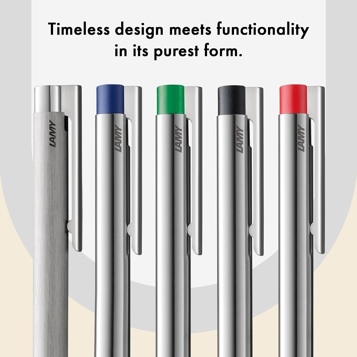 image:imageLamy logo matt black Ballpoint Pen in an elegant amp robust stainless steel case line width M including large capacity refill M 16 in blackmatt red
