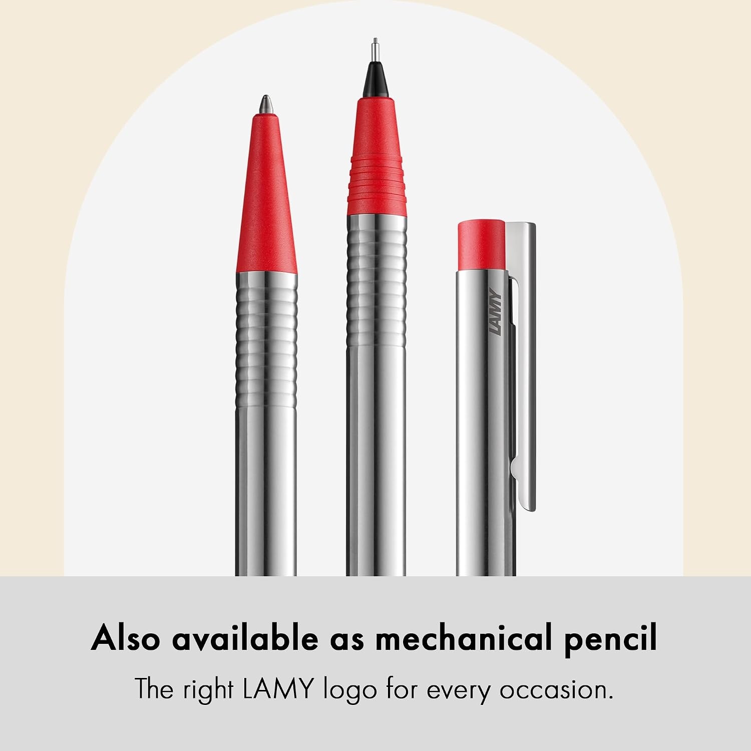 image:imageLamy logo matt black Ballpoint Pen in an elegant amp robust stainless steel case line width M including large capacity refill M 16 in blackmatt red