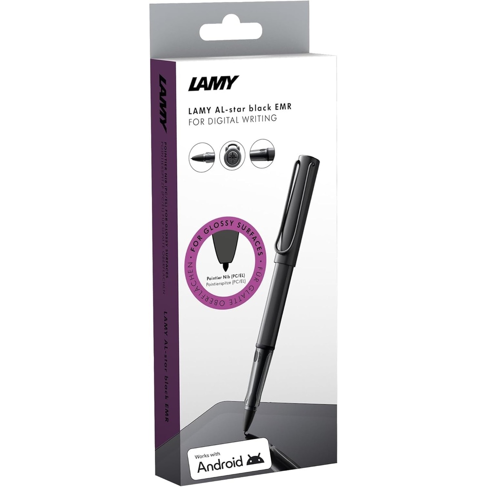 image:imageLAMY ALStar EMR Black PCEL tip Stylus Pen for Many Android Devices Touchscreen Pen with Ergonomic Grip Precise Writing amp Drawing on Digital Media with Function Buttonblack