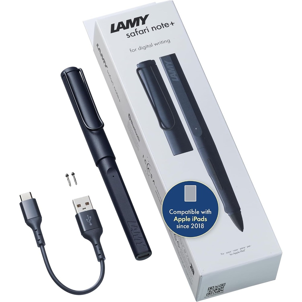 image:imageLAMY Safari Note red iPad Pen Stylus Pen with Palm Rejection tilt Sensitivity amp Ergonomic Grip Compatible with Various iPad Models amp Generations up to 10 Hours Battery Lifesteel black