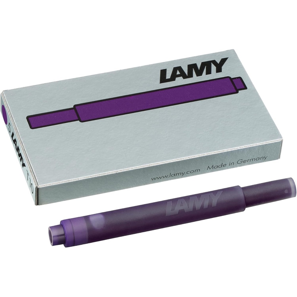 image:imageLAMY T10 Ink cartridges with Large Ink Capacity Suitable for All Lamy Fountain Pen Models Contents 125 ml per Cartridge 5 Pieces per Pack Ink Color VioletPlastic