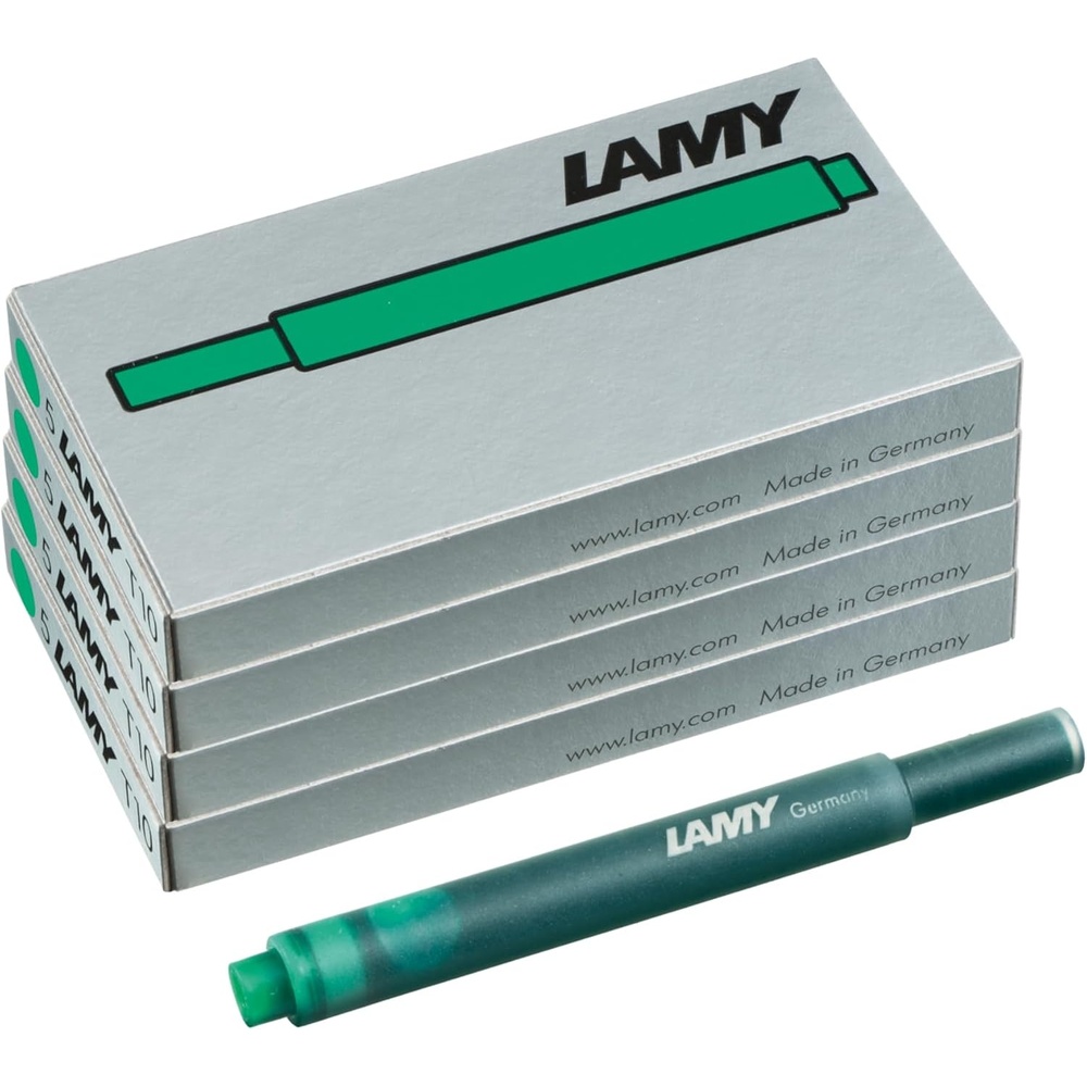 image:imageLAMY T10 Ink cartridges with Large Ink Capacity Suitable for All Lamy Fountain Pen Models Contents 125 ml per Cartridge 5 Pieces per Pack Ink Color Violetgreen