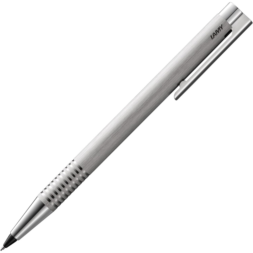 image:imageLAMY logo brushed  timeless Mechanical Pencil with high functionality amp case made of robust stainless steel  including LAMY M 40 fineline refill 07 mmbrushed