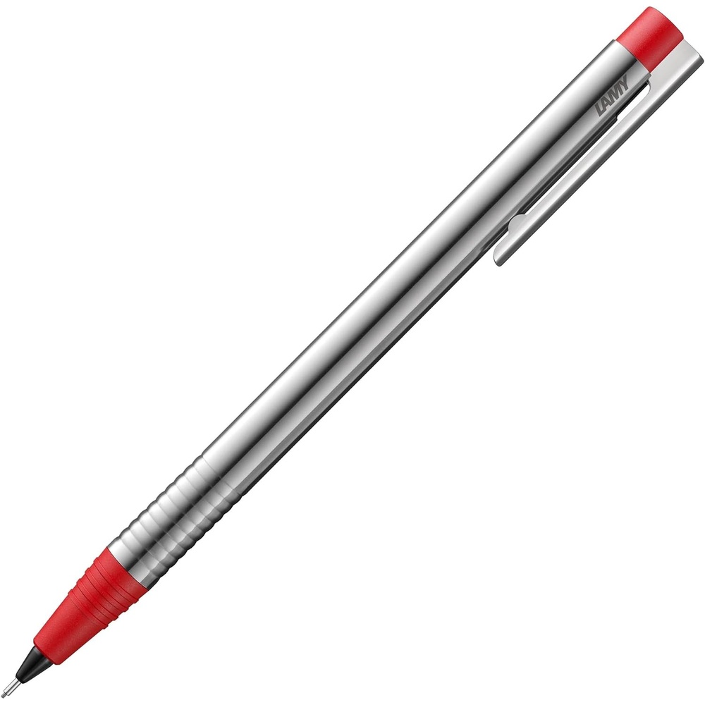 image:imageLAMY logo brushed  timeless Mechanical Pencil with high functionality amp case made of robust stainless steel  including LAMY M 40 fineline refill 07 mmmatt red