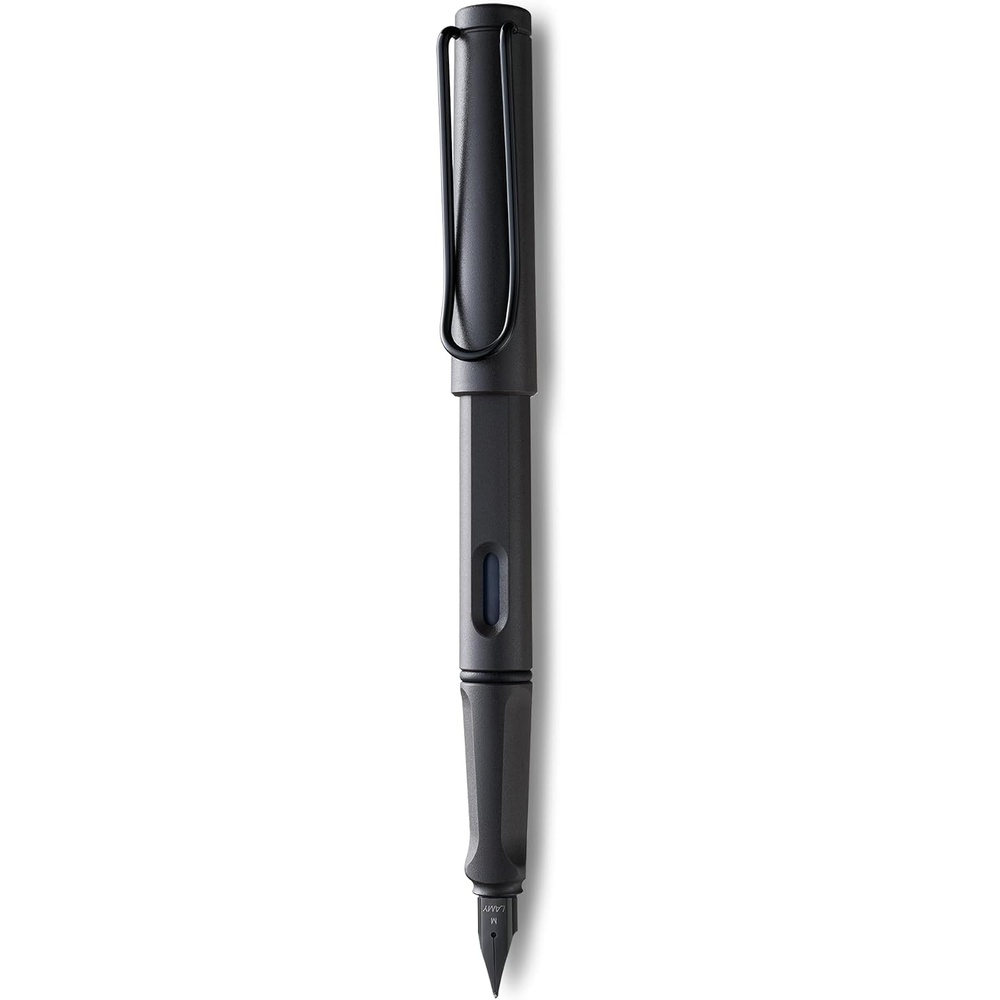 image:imageLAMY safari vista Fountain Pen with ergonomic grip amp polished steel nib in size M ideal for any Writing amp Calligraphy including LAMY T 10 blue cartridge RightHandedCharcoal
