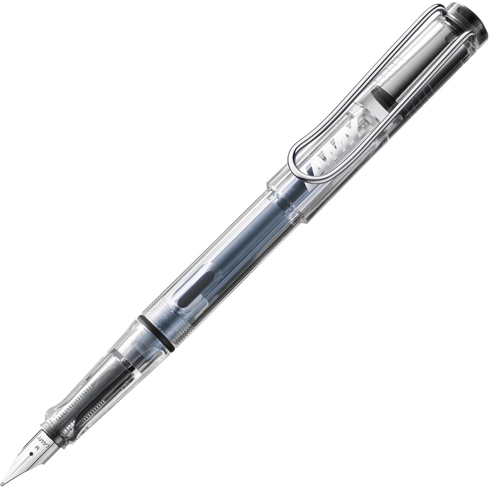 image:imageLAMY safari vista Fountain Pen with ergonomic grip amp polished steel nib in size M ideal for any Writing amp Calligraphy including LAMY T 10 blue cartridge RightHandedvista