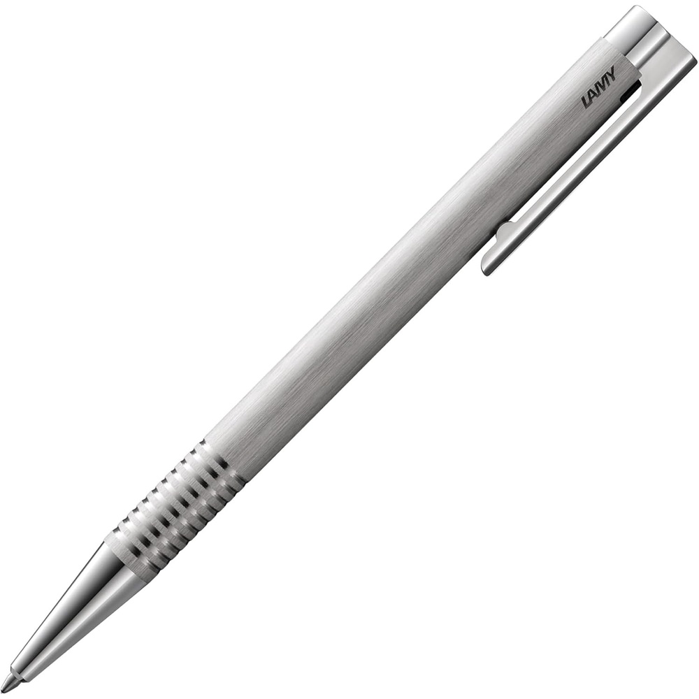 image:imageLamy logo matt black Ballpoint Pen in an elegant amp robust stainless steel case line width M including large capacity refill M 16 in blackbrushed