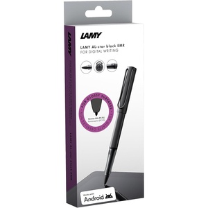 LAMY AL-Star EMR Black (PC/EL tip) – Stylus Pen for Many Android Devices – Touchscreen Pen with Ergonomic Grip – Precise Writing & Drawing on Digital Media – with Function Button(black)